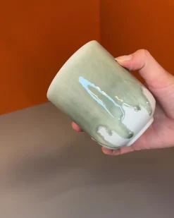 Basic u0026 More 6 stk. Asta Krus i Grøn m. Løbeglasur> Kopper & Krus