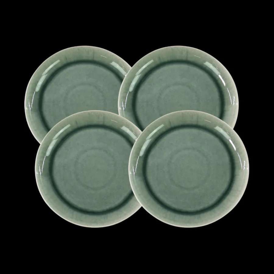 Basic u0026 More 4 stk. ASTA Middagstallerkener m/løbeglasur i Grøn (Ø26cm)> Julegaver Til Ham|Middagstallerkener