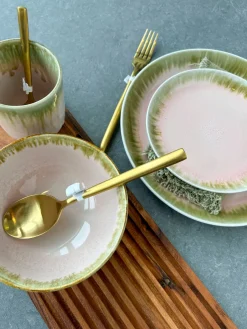 Basic u0026 More 6 stk. ASTA Tallerkener i Rosa m. Løbeglasur (Ø17cm)><noscript><img width=