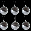 Basic u0026 More 6 stk. Diskokugler til Ophæng Sølv (8cm)> Julepynt & Dekoration|Jul