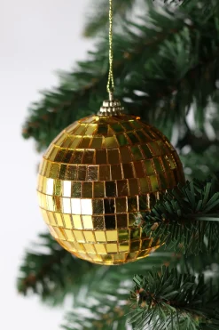 Basic u0026 More 6 stk. Diskokugler til Ophæng Guld (10cm)> Julepynt & Dekoration|Jul