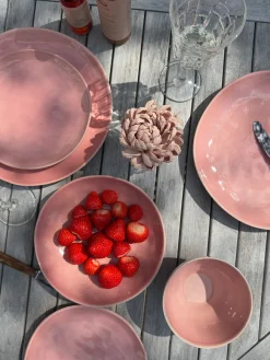 Basic u0026 More 6 stk. Frokosttallerken MONICA Lyserød (20,5cm)><noscript><img width=