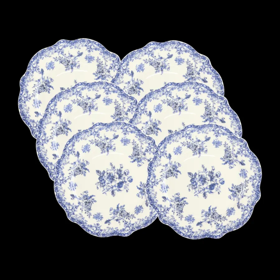 Basic u0026 More 6 stk. Frokosttallerkener DINNA i Blå (Ø19,3x1,7 cm)> Julegaver Til Hende|Frokosttallerkener