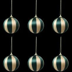 Basic u0026 More 6 stk. Julekugler ERLY i Grøn (Ø8cm)> Julepynt & Dekoration|Jul