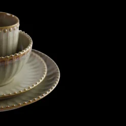 Basic u0026 More 6 stk. Keramik Frokosttallerkener FALLON (Ø22x2,2 cm) Reaktiv Beige><noscript><img width=