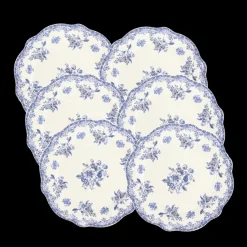 Basic u0026 More 6 stk. Middagstallerkener DINNA i Blå (Ø27x2,2 cm)> Julegaver Til Hende|Middagstallerkener