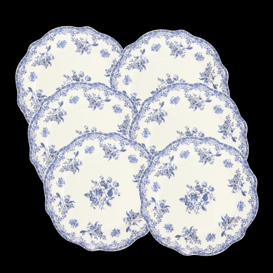 Basic u0026 More 6 stk. Middagstallerkener DINNA i Blå (Ø27x2,2 cm)> Julegaver Til Hende|Middagstallerkener