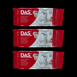 DAS 3 stk. Selvhærdende Ler Hvid 500g> Øvrige Hobbyartikler