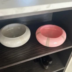 Basic u0026 More ANKE Skål (17,9x7,3cm) Lysegrå m Stribe><noscript><img width=