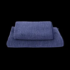 Basic u0026 More Badehåndklæde m Stribe CAMRON (70x140cm) Blå> Håndklæder|Håndklæder