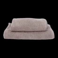 Basic u0026 More Badehåndklæde m Stribe CAMRON (70x140cm) Grøn/Beige> Håndklæder|Håndklæder