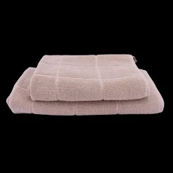 Basic u0026 More Badehåndklæde Ternet Jacquard DENZEL (70x140cm) Beige> Håndklæder|Håndklæder