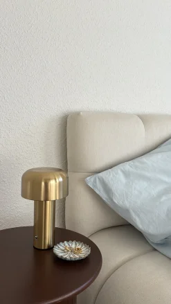 Basic u0026 More Bordlampe Maggie Messinglook m. Batteri> Bordlamper