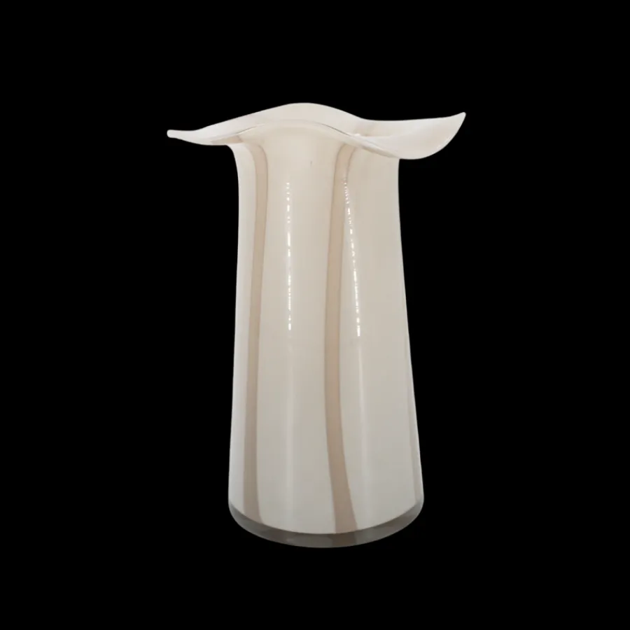Basic u0026 More BYRON Vase (Ø17,4x24,4 cm) Lysegrå m Stribe> Julegaver Til Hende|Vaser & Krukker