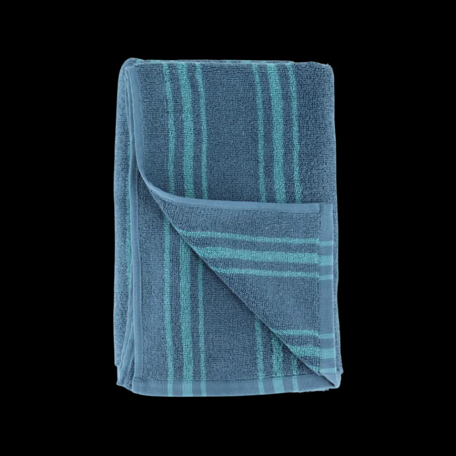 Basic u0026 More COREY Badehåndklæde (70x140cm) mørkeblå m/ lyseblå stribe> Julegaver Til Hende|Julegaver Til Ham