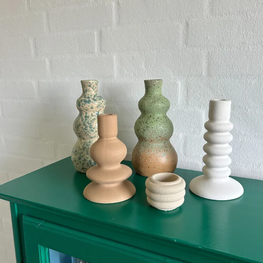 Basic u0026 More COSTI Lysestage (10,7x10,7x16cm) Brun> Julegaver Til Hende|Lysestager & Stearinlys