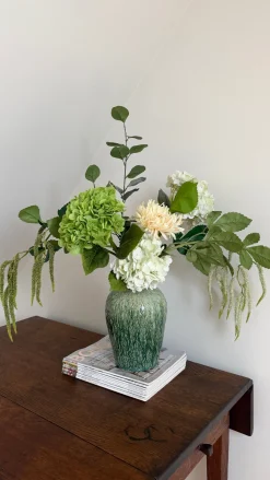 Basic u0026 More Evighedsbuket Nordisk Natur m. Hvide og Grønne Blomster> Julegaver Til Hende|Blomster