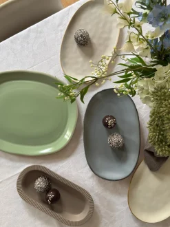 Basic u0026 More Fie Serveringsfad Grøn (41x34cm)><noscript><img width=