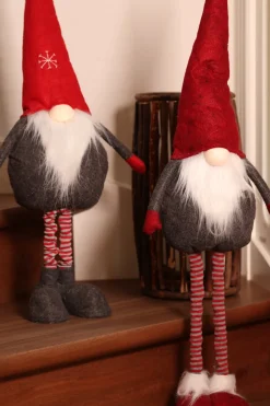 Basic u0026 More Filt Nisse m. Teleskop Ben Rød/Grå> Julepynt & Dekoration|Jul