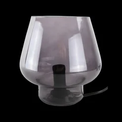 Basic u0026 More Glas Bordlampe 16,5x 14cm. Smoked> Bordlamper