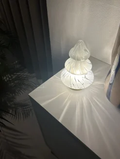 Ukendt Glas Juletræ m. LED (14x21cm)><noscript><img width=