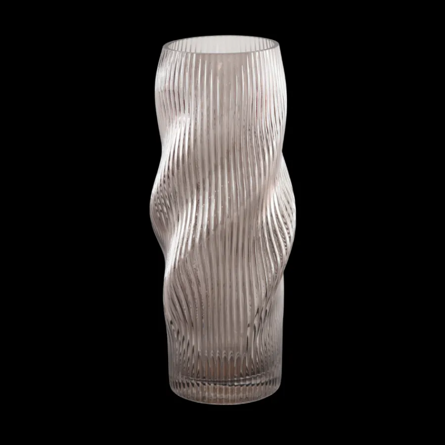 Basic u0026 More Glas Vase ANJO (H 30cm) Grå> Julegaver Til Hende|Vaser & Krukker