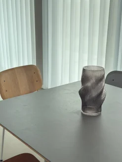 Basic u0026 More Glas Vase ANJO (H 25cm) Grå><noscript><img width=