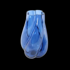 Basic u0026 More Glas Vase MEVA (15,5x17x28cm) Blå><noscript><img width=