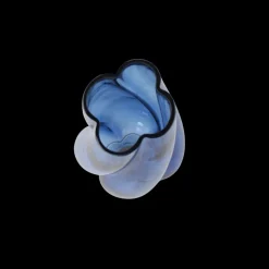 Basic u0026 More Glas Vase MEVA (15,5x17x28cm) Blå><noscript><img width=