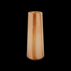 Ukendt Høj smal glasvase, creme m/strib> Julegaver Til Hende|Vaser & Krukker