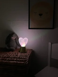 Basic u0026 More Hjerte Lampe Silver>Børn Bordlamper|Lamper