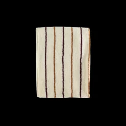 Basic u0026 More Håndklæde m Creme, Brun og Burgandy Stribe METHE (50x100cm)> Julegaver Til Hende|Håndklæder