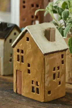 Ib Laursen - Keramik Hus til Fyrfadslys Brighton (7,5 x 13,2 x 11,3 cm)> Julepynt & Dekoration|Jul