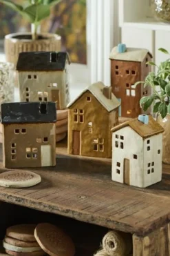 Ib Laursen - Keramik Hus til Fyrfadslys Brighton (7,5 x 13,2 x 11,3 cm)><noscript><img width=