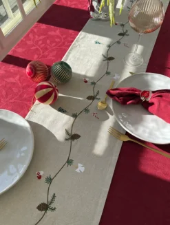 Basic u0026 More Julebordløber m Broderi (40x140cm)> Borddækning Til Jul|Duge