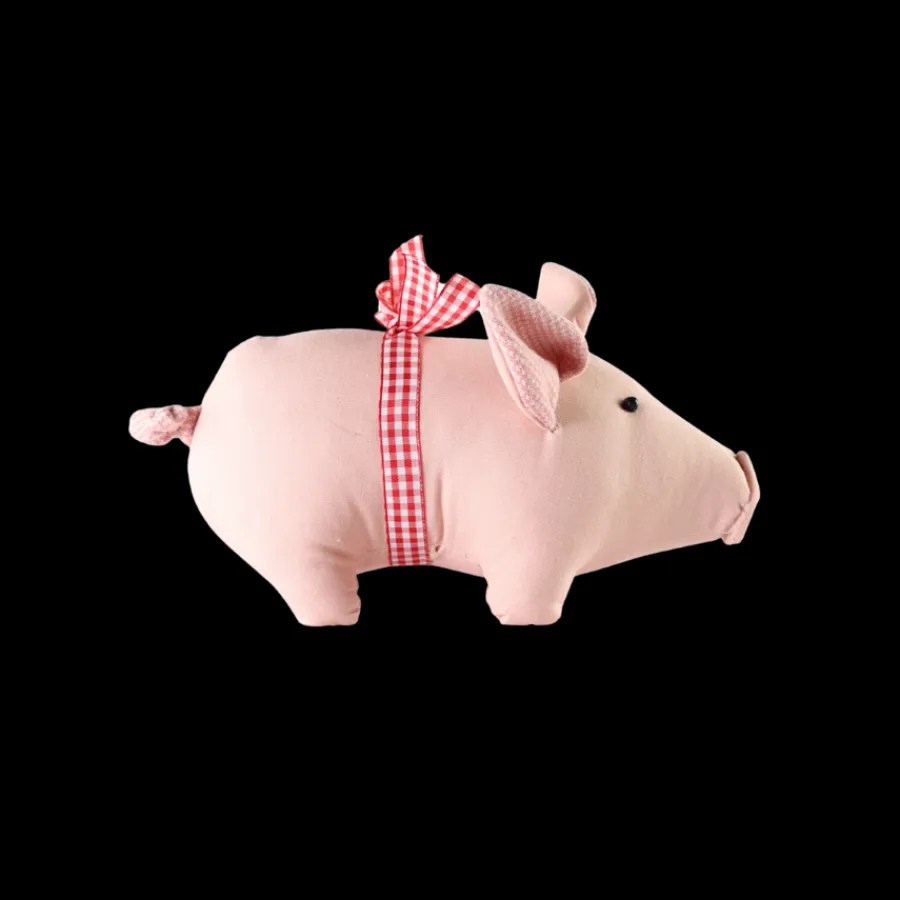 Basic u0026 More Julegris m. Sløjfe Rosa (23 x 13 x 12cm)> Julepynt & Dekoration|Jul