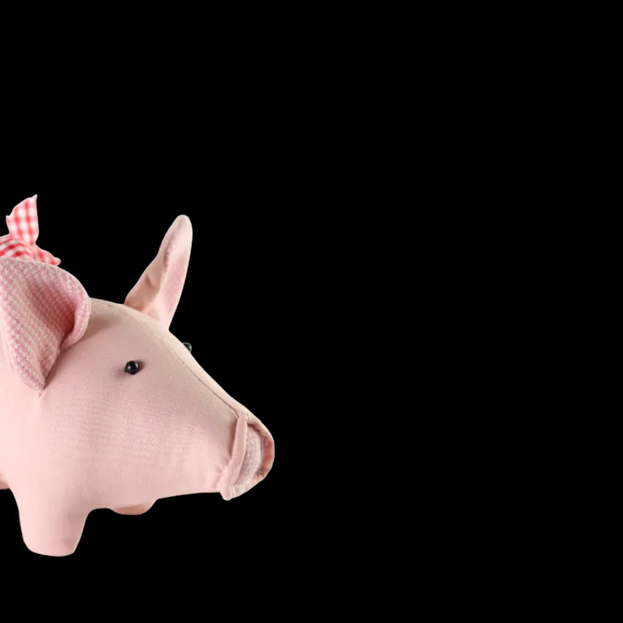 Basic u0026 More Julegris m. Sløjfe Rosa (23 x 13 x 12cm)> Julepynt & Dekoration|Jul