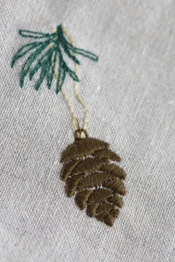 Basic u0026 More Julemundserviet m Grankogle Broderi (40x40cm)><noscript><img width=