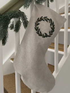 Basic u0026 More Julesok m Krans (30x48cm)> Julepynt & Dekoration|Jul