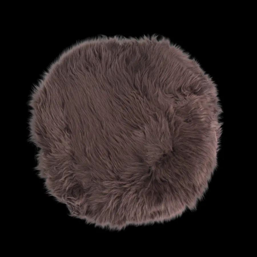 Basic u0026 More Lammeskind (Ø40cm) Mørke brun> Boligtilbehør