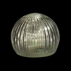 Ukendt Lille Glas Kugle m. LED (10x7,5cm)><noscript><img width=