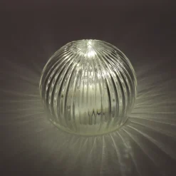 Ukendt Lille Glas Kugle m. LED (10x7,5cm)><noscript><img width=