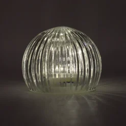 Ukendt Lille Glas Kugle m. LED (10x7,5cm)><noscript><img width=