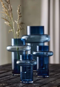 Lyngby Glas Lyngby Tube Vase (H:30cm). Dark Blue> Julegaver Til Hende|Julegaver Til Ham