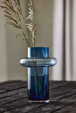 Lyngby Glas Lyngby Tube Vase (H:30cm). Dark Blue><noscript><img width=