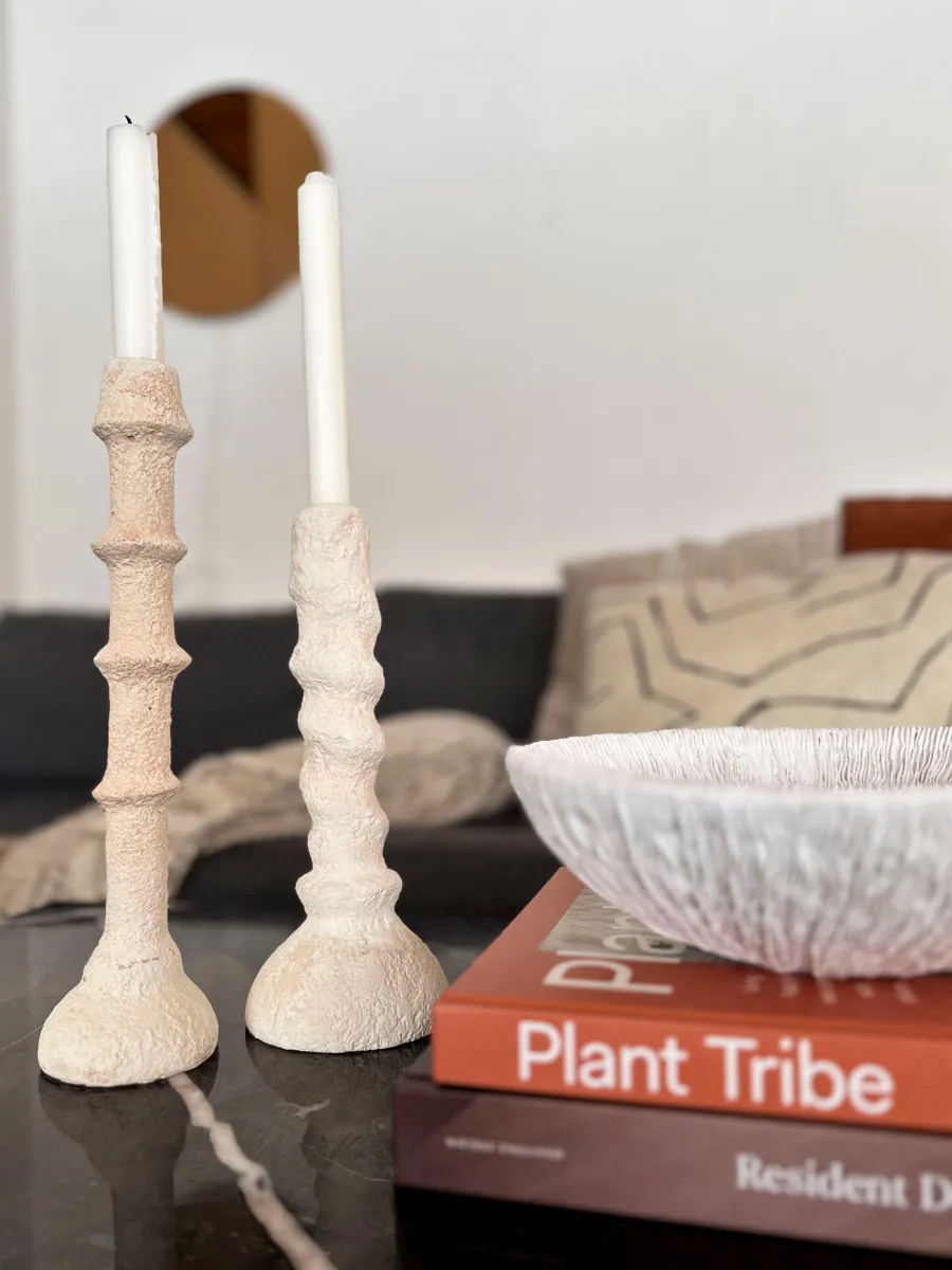 Basic u0026 More Lysestage. (Ø7,5x31cm).Beige> Julegaver Til Hende|Lysestager & Stearinlys