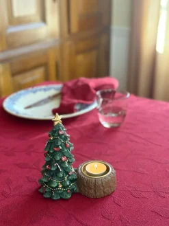 Basic u0026 More Lysholder Juletræ m. Pynt Polyresin Grøn (15cm)> Julepynt & Dekoration|Jul