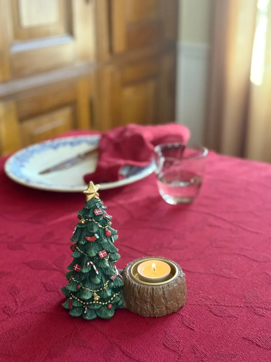 Basic u0026 More Lysholder Juletræ m. Pynt Polyresin Grøn (15cm)> Julepynt & Dekoration|Jul