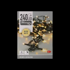 Basic u0026 More Lyskæde 240 LED Varm Hvid Udendørs (18 m)> Julepynt & Dekoration|Jul