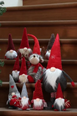 Basic u0026 More Nisse CLARENCE Rød (H45cm)> Julepynt & Dekoration|Jul